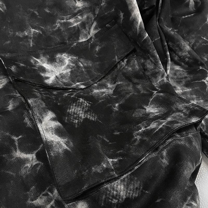 tie-dye crop jacket_black
