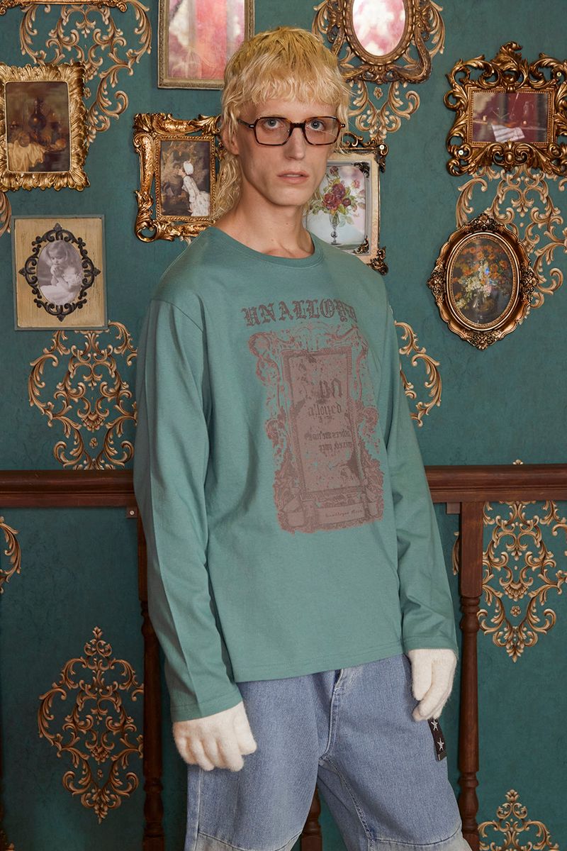 GARDEN FRAME LONG SLEEVE T SHIRT / MINT
