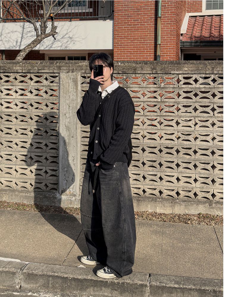 Serin Curved Balloon Denim Pants