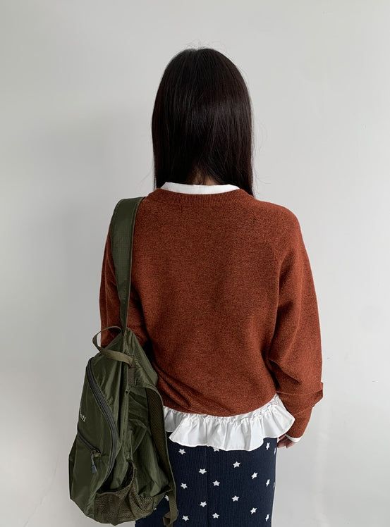 Husit Color Wool V-Neck Knit