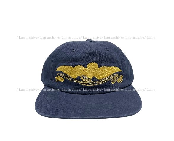Gold stitch camp cap