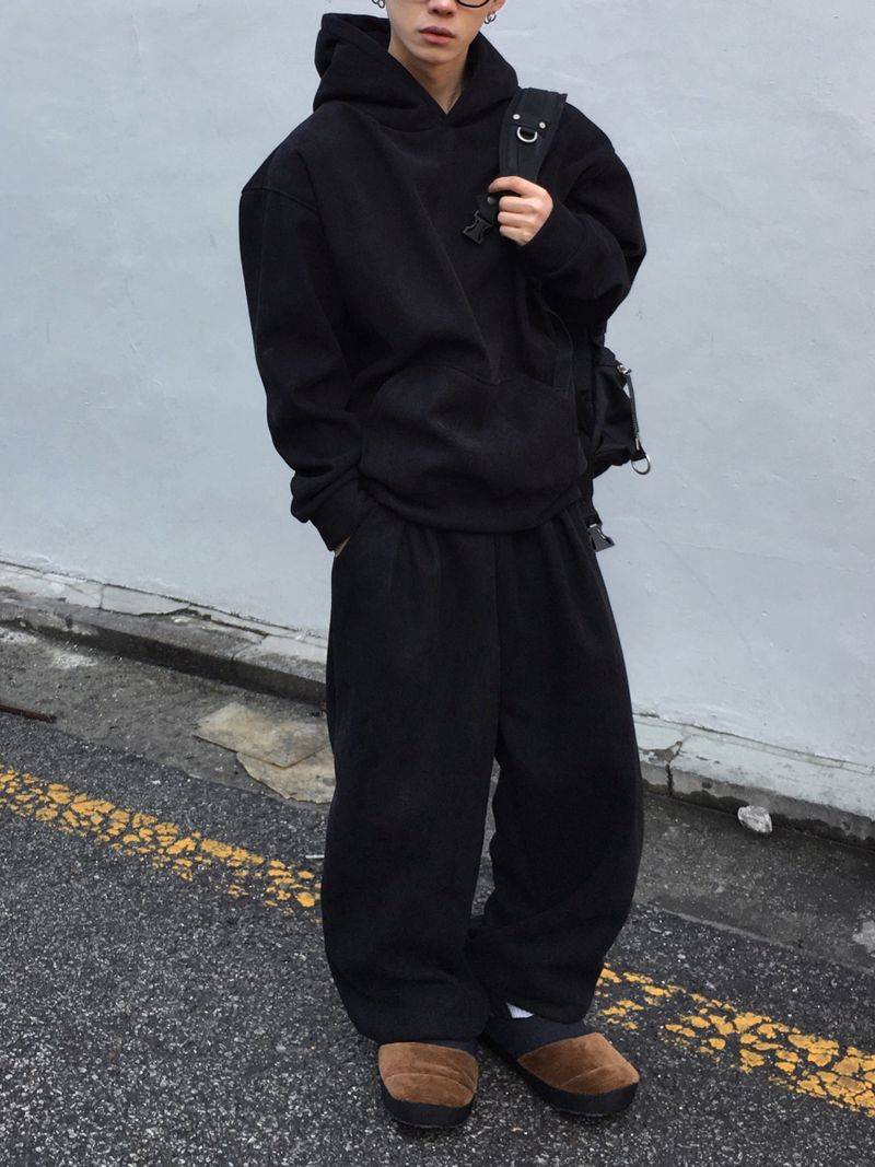 [SET] Momon Golden Pullover Hoodie + Pintuck Wide Pants 4C