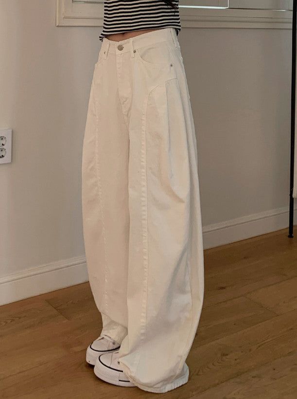Devil Balloon Pintuck Wide Cotton Pants (3color)