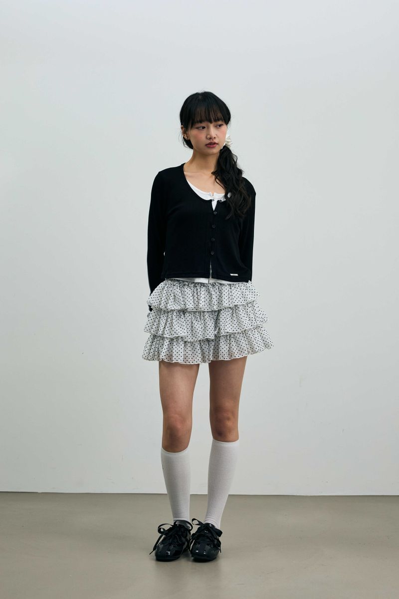 MINI HEART CANCAN SKIRT PANTS / WHITE