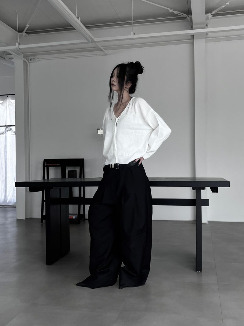 minimal basic knit cardigan (2color)
