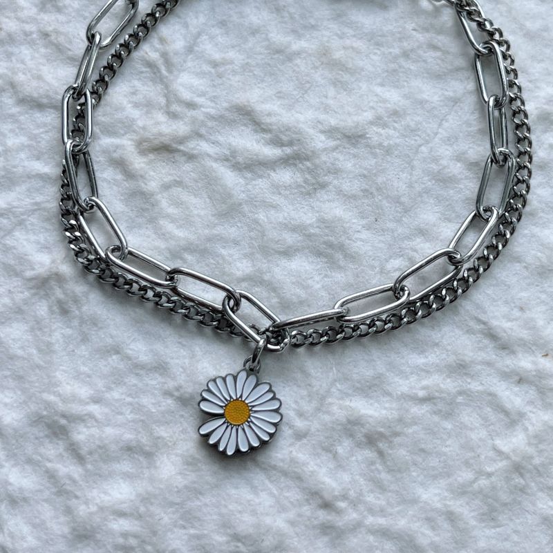 Daisy Double Chain Bracelet