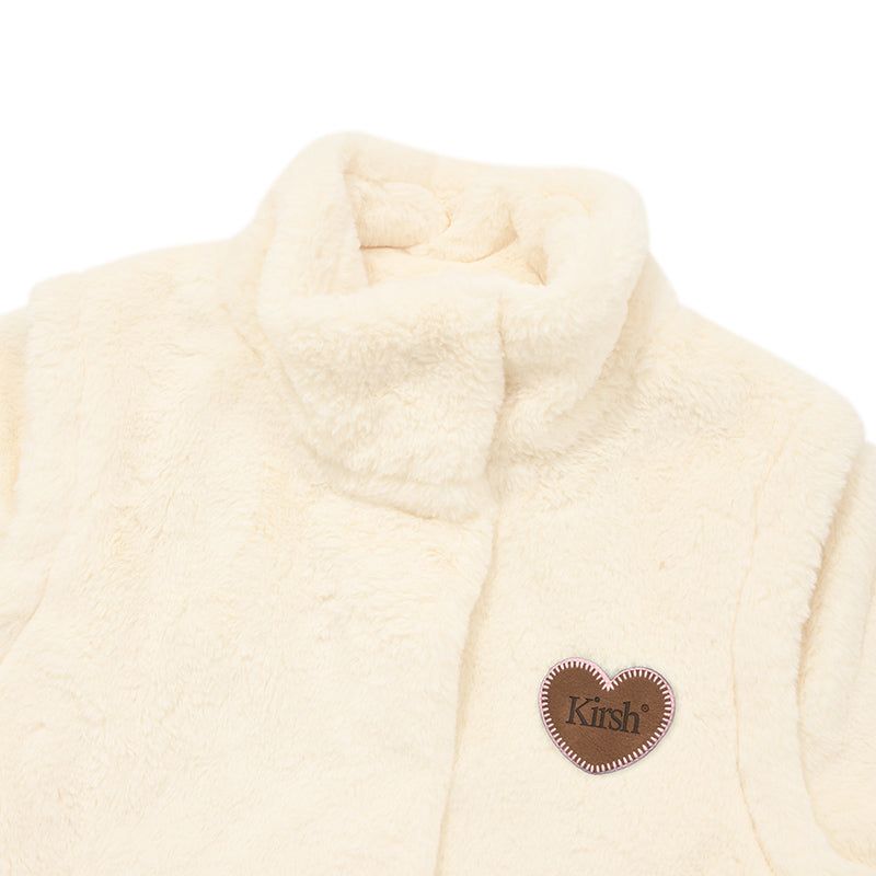 POCKET POINT 2 WAY CROP FUR JACKET [IVORY]