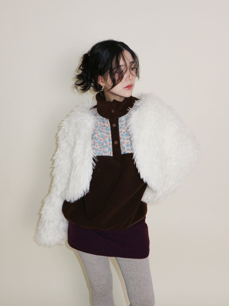 Angel Hairri Fur Bolero Short Jacket (Semi Cropped Jacket)