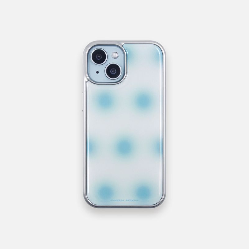 sunvase service（サンベースサービス）の「SUN DOT CASE_BABY BLUE (silver epoxy)（Smartphone Accessories）」