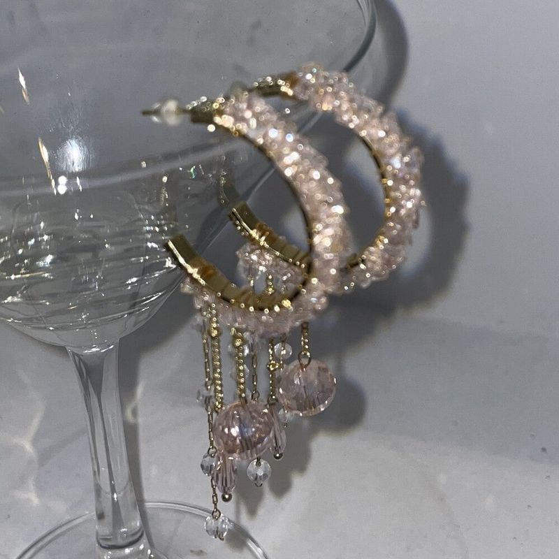 MÜCE（ミュセ）の「0015 Pink crystal beads drop earrings（Accessories）」