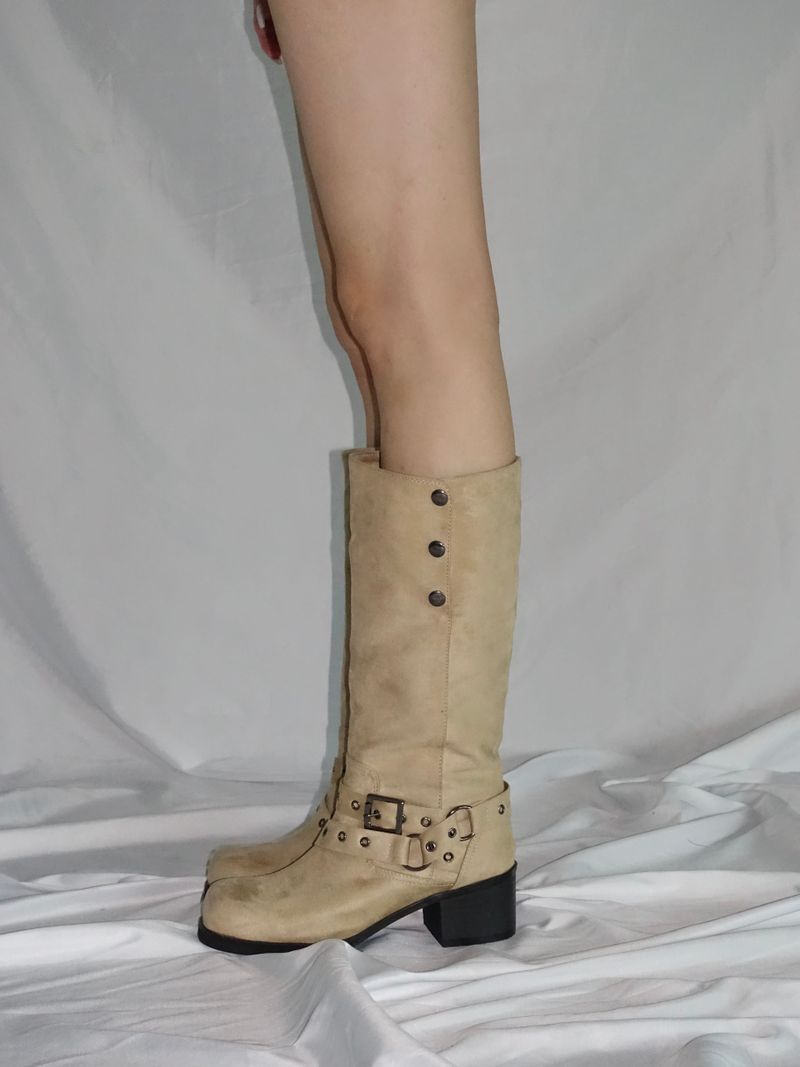 2way button folding boots