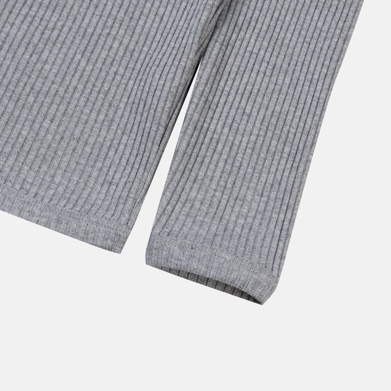 Run ribbed side muscle long sleeve tee