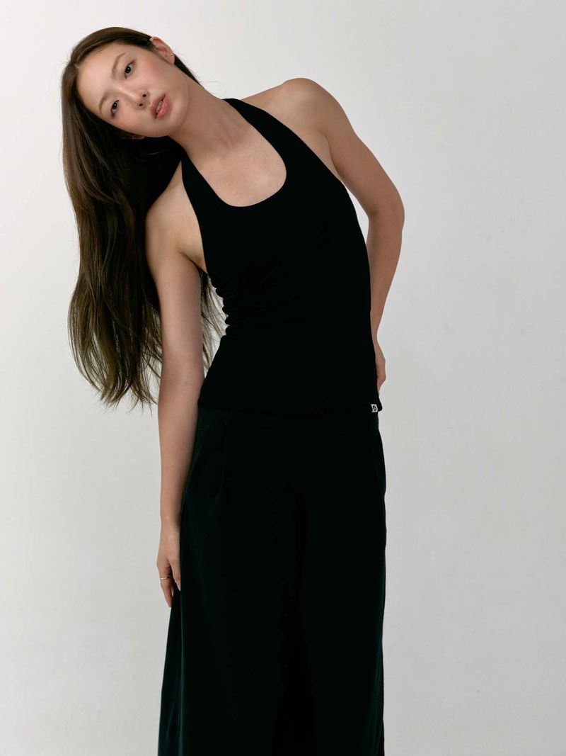 Urban Halterneck Tank Top (Black)