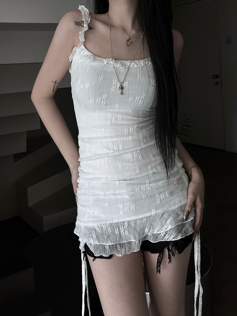 mini frill sleeveless one-piece (2color)