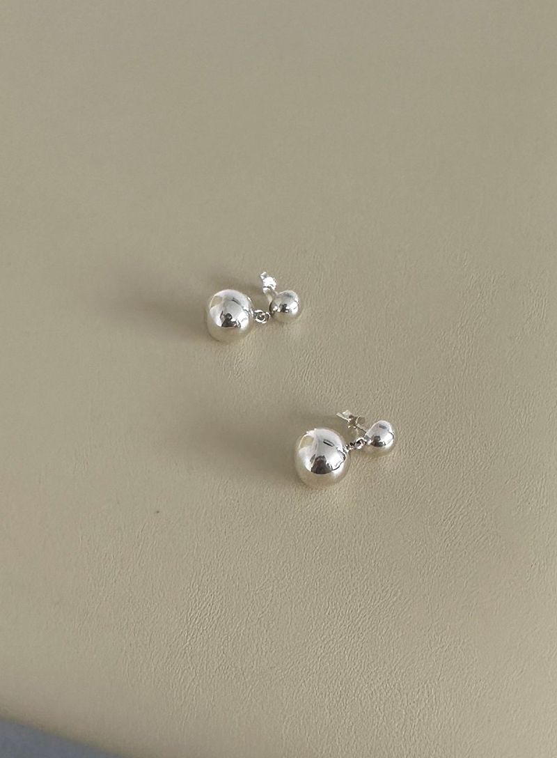 half and ball earring