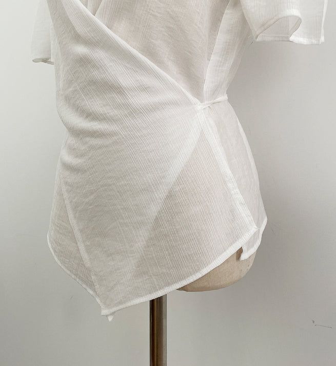 Illien Round Cross Wrap Blouse