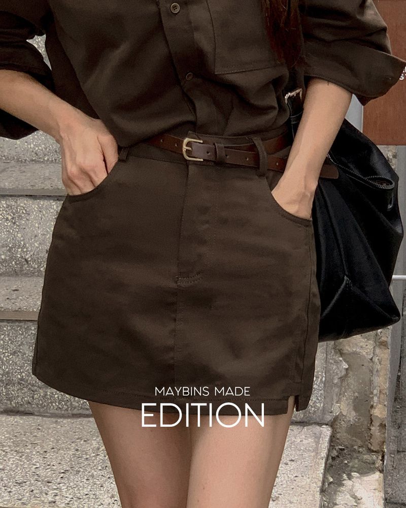 MADE. Ryoki shirt & skirt set with belt
