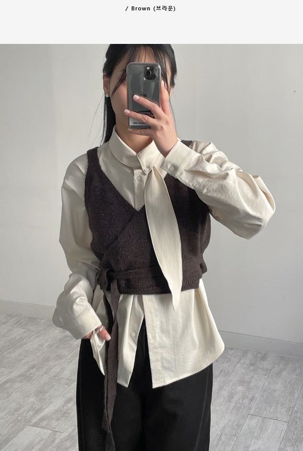 INCHANT ME(インチャントミー)の「Ale Wrap Knit Bustier(Tops)」