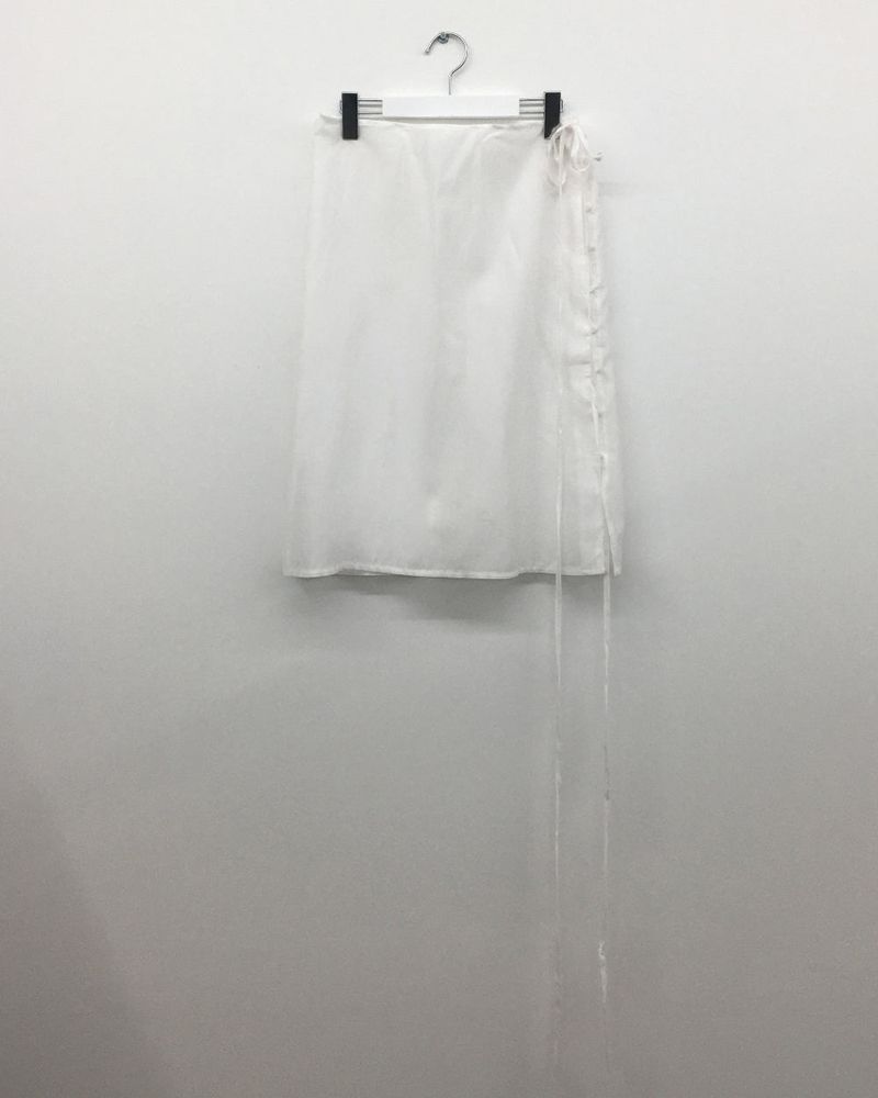 Milky button-up layered skirt (2color)