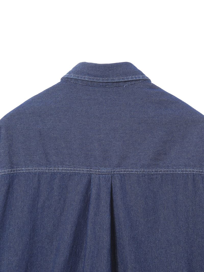 Deep ocean denim set up shirt 2C