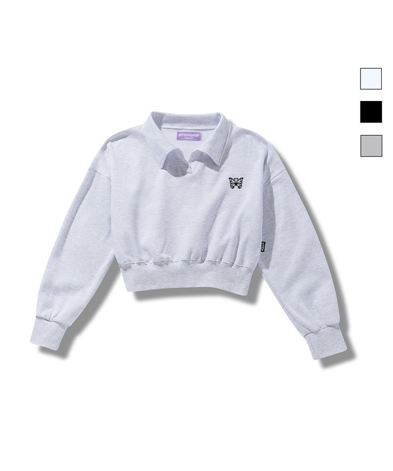 kitsch&kiss(キッチアンドキス)の「SMALL FLY crop collar sweatshirt(SKPKNK-038)(Tops)」