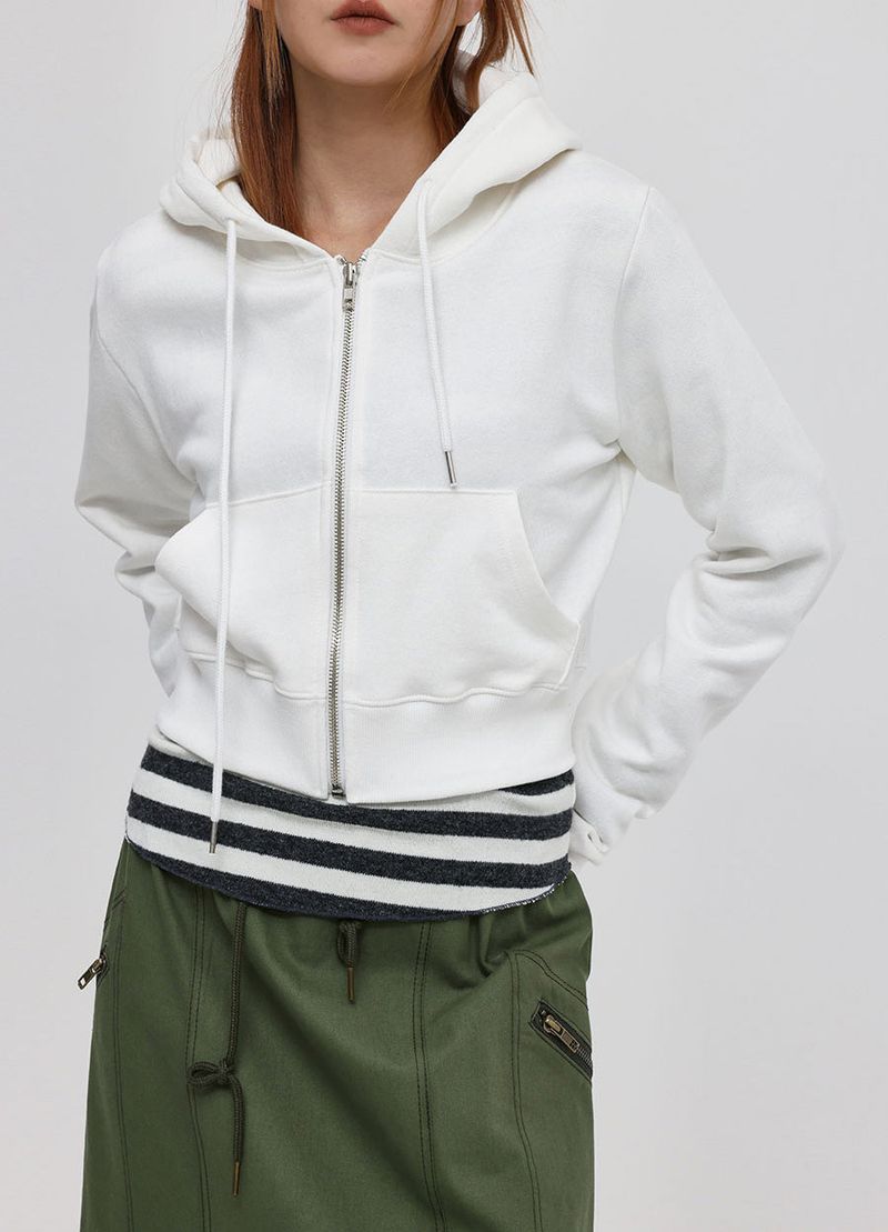 [MADE] Clan Crop Hood Zip-up