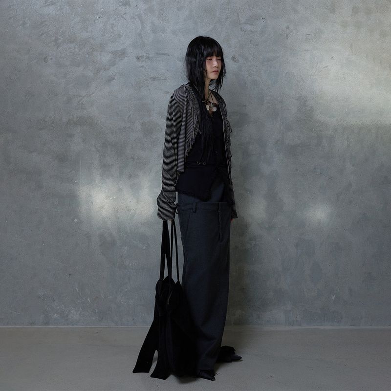 DOUBLE WAIST MAXI SKIRT