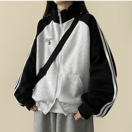 Gling Track Two Way High Neck Zip-Up [Fleece]