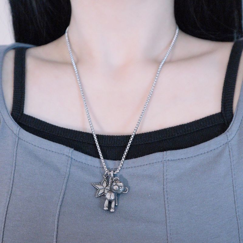 Teddy Bear Star Necklace