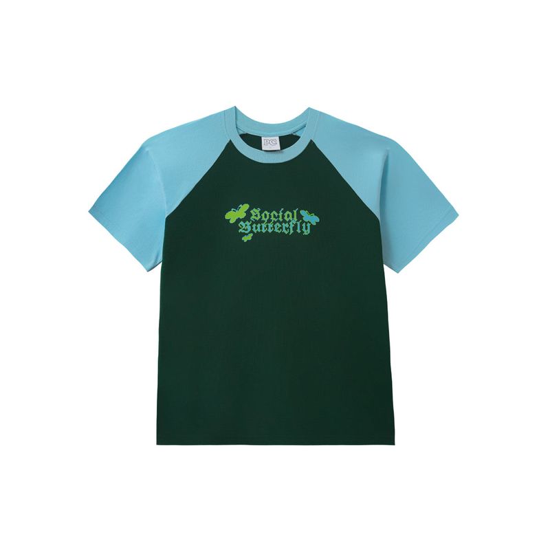 Public Culture（パブリックカルチャー）の「Social Butterfly Raglan Tee - Dark Green（Tops）」