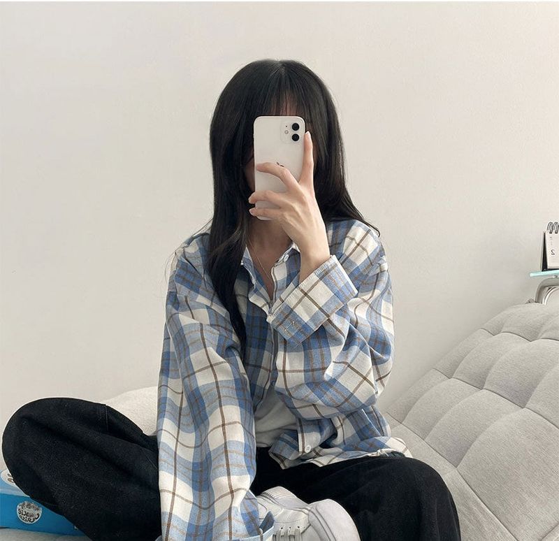 Lue Loose Fit Checkered Shirt