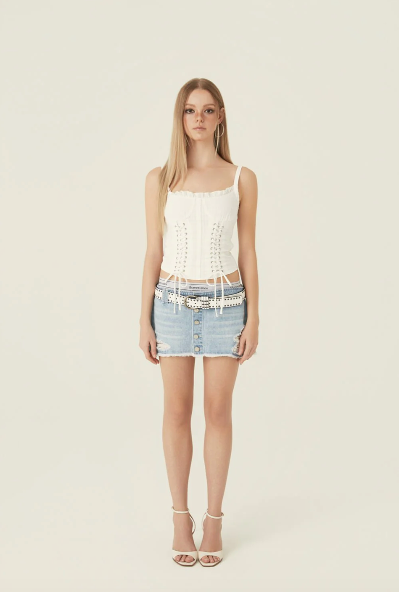 【即日発送】Pink crush denim skirt