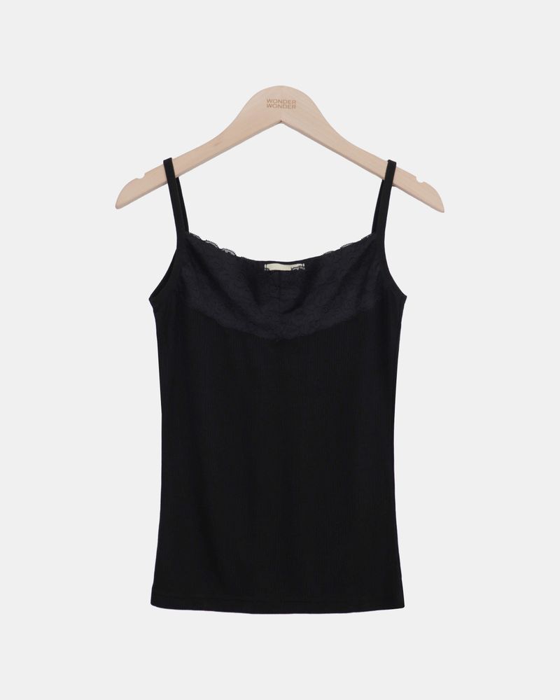 Pnel Lace Strap Sleeveless Top