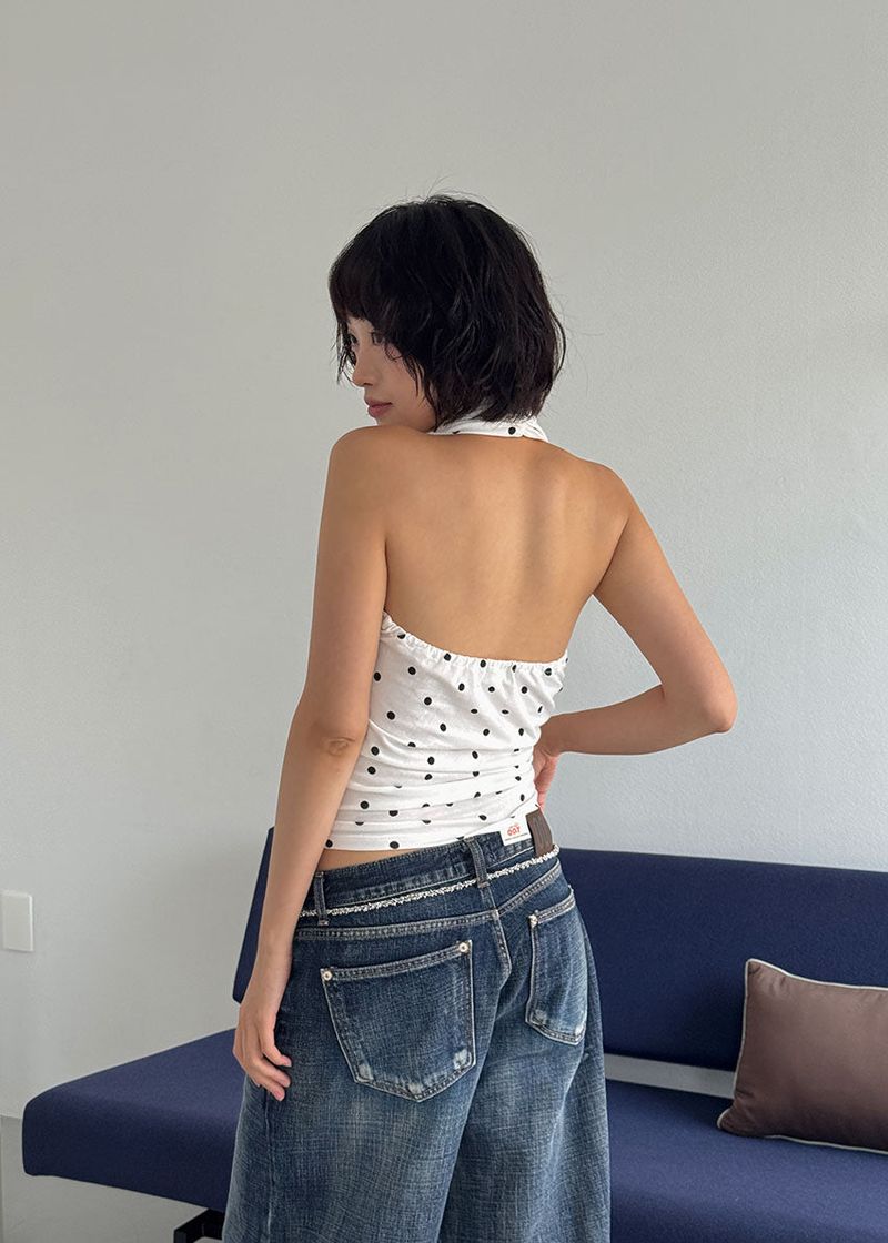 DRAPE HALTER TOP