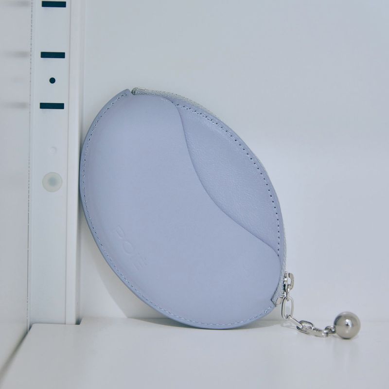 ball chain egg card wallet (blue)