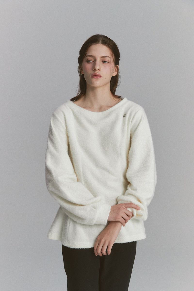 Angora Flare Sweatshirt Ivory