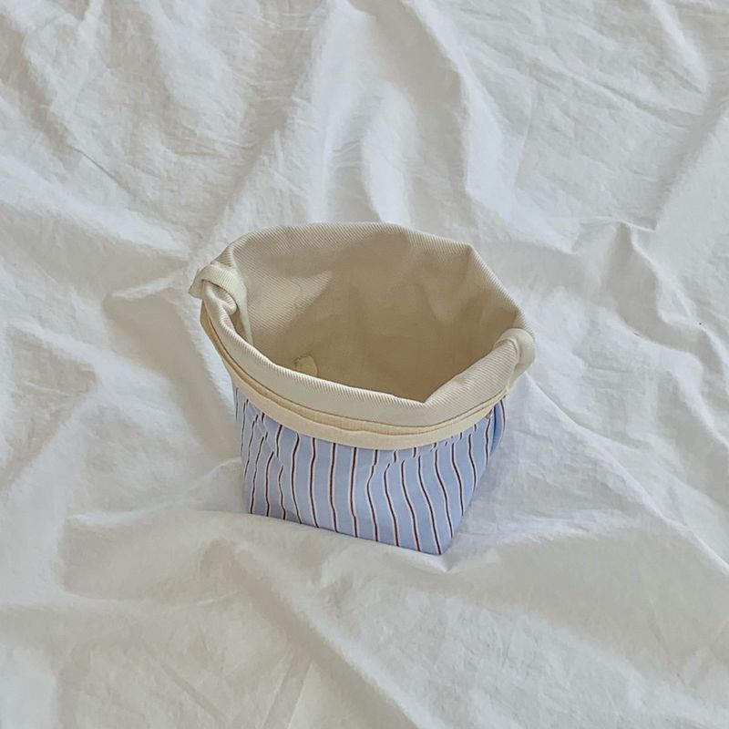 classic pouch_stripe skyblue brown