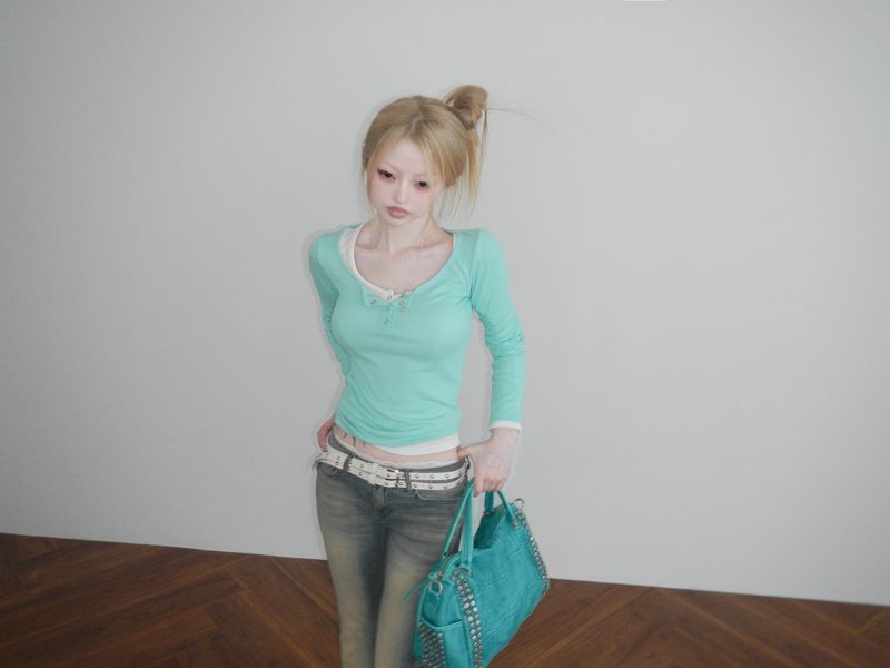 two-row stud belt(2 color)