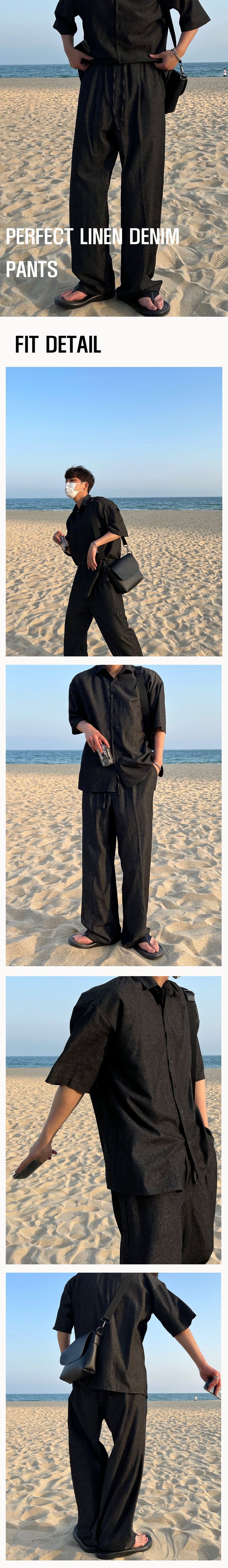 パーフェクトリネンデニムパンツ 