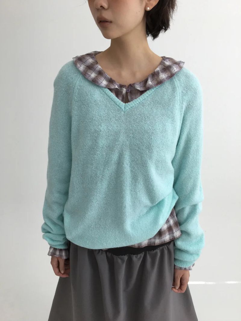 Ponsil V-neck knit (4color)