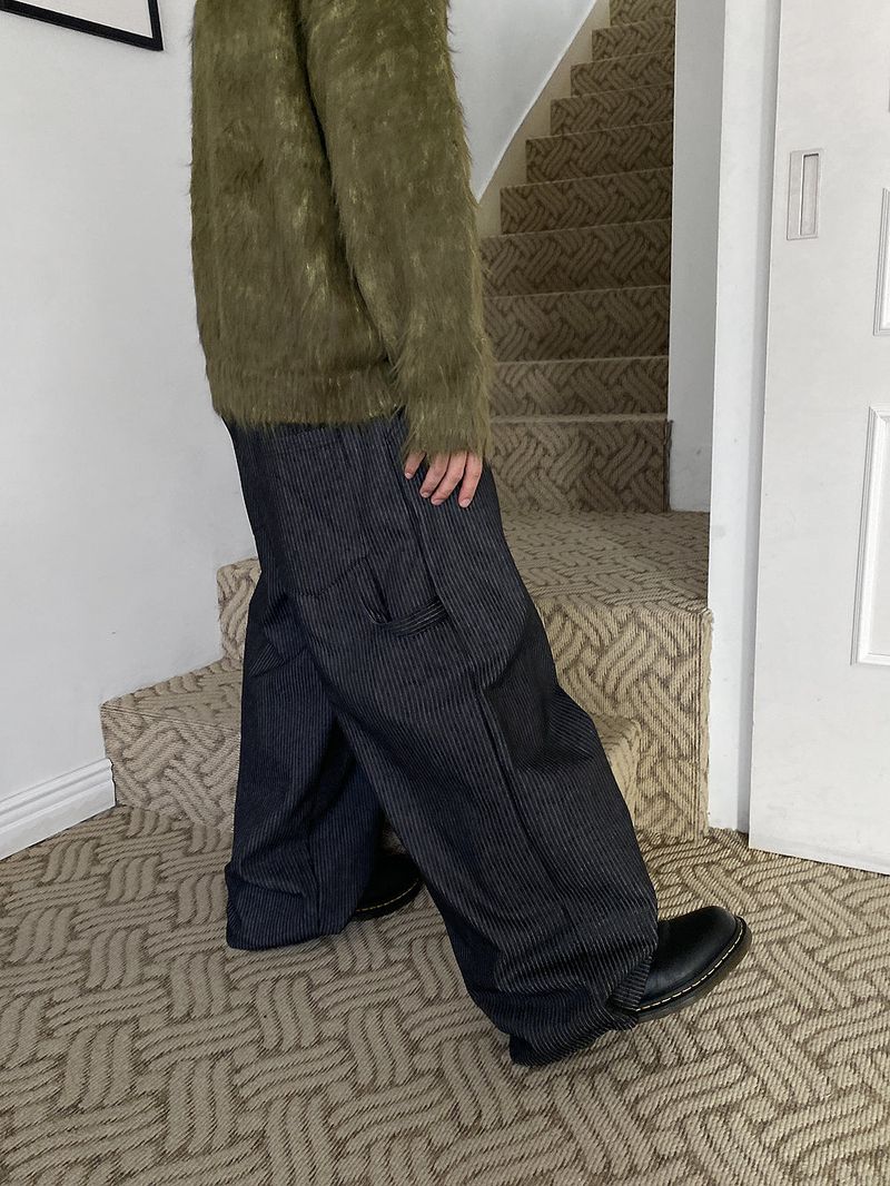 No.1064 B stripe carpenter denim PT