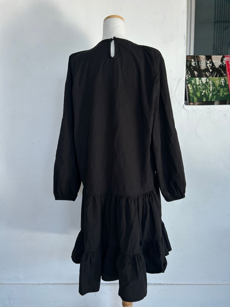 (2color) dot frill dress