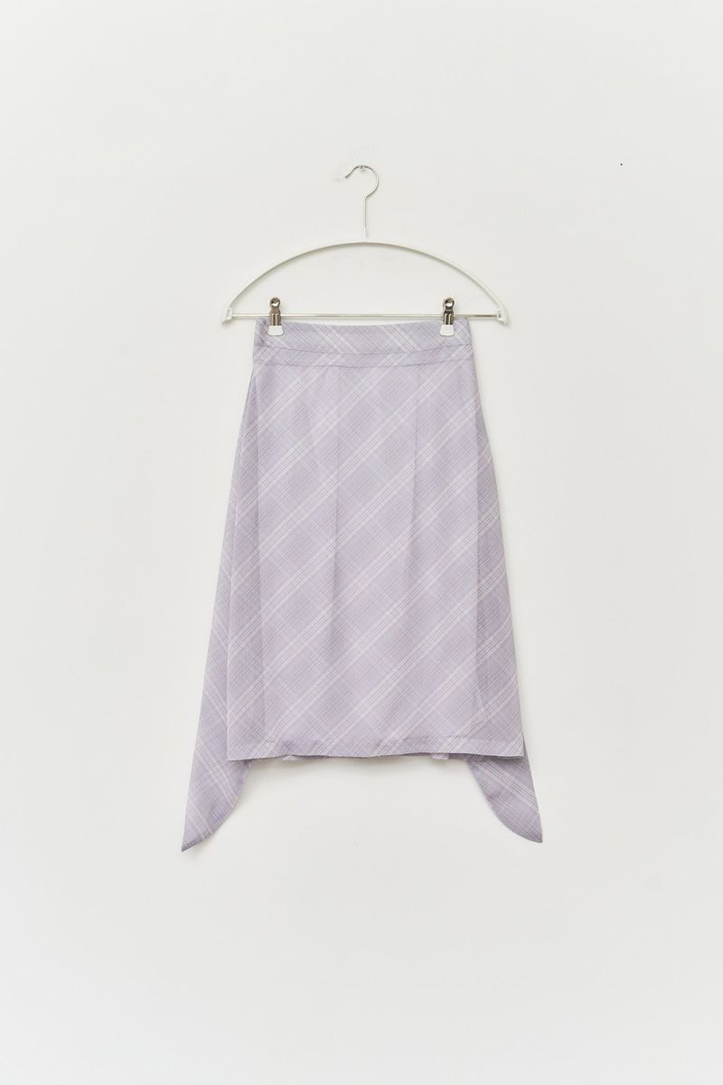 (W) Hike Checked Wrap Skirt