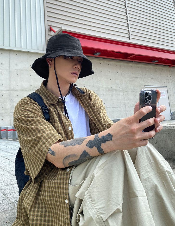 No.0232 LC string wire bucket HAT (4color)