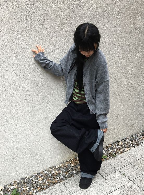 ウェナ ストレート フィット カーブド デニム パンツ