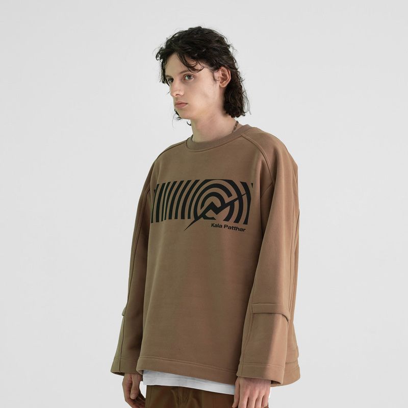 KALAPATTHAR（カラパタール）の「Cotton Napping Round Sweat Shirt - BEIGE（Tops）」