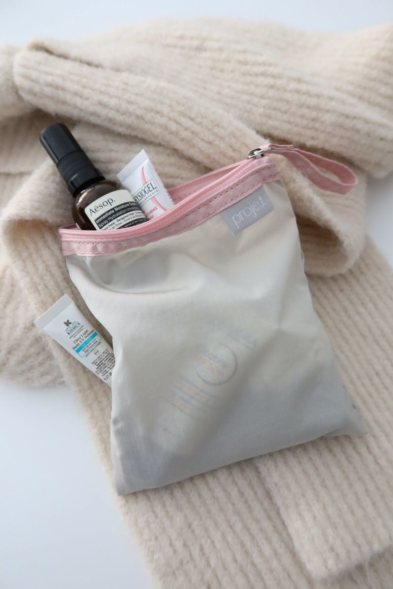 flat pouch (pink grey)