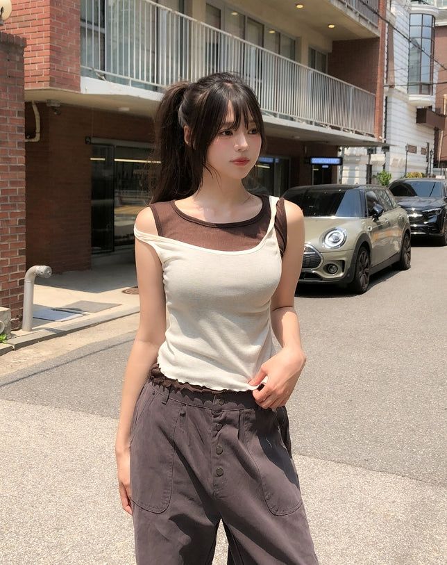 ULAN（ユレン）の「Moren Layered Twist Sleeveless（Tops）」