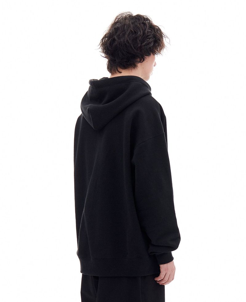 RED MOSS LOGO HOOD (BLACK)