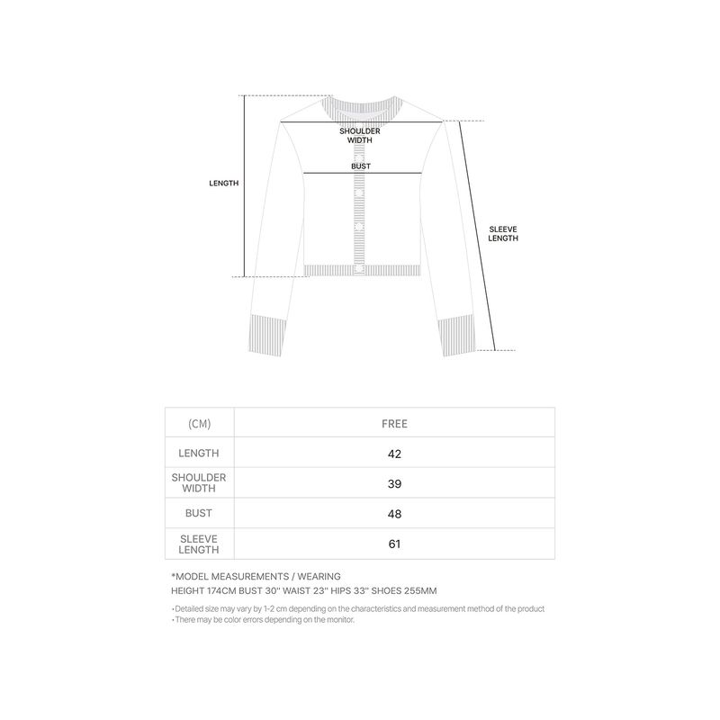 Wave Crop Knit Cardigan (IVORY)